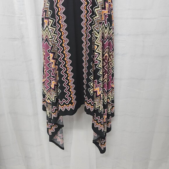 Dressbarn Dress Retro Asymmetrical Sleeveless Black Grunge 8 - Picture 6 of 14